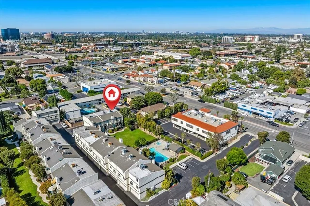 an aerial view of a city