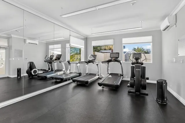 a view of a park with slide