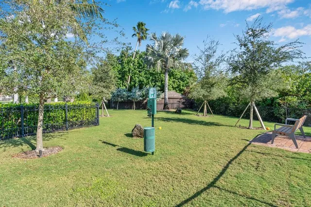 a view of a patio with wooden floor