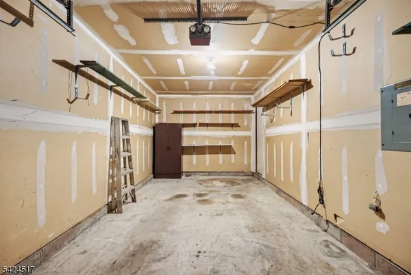 a view of a garage