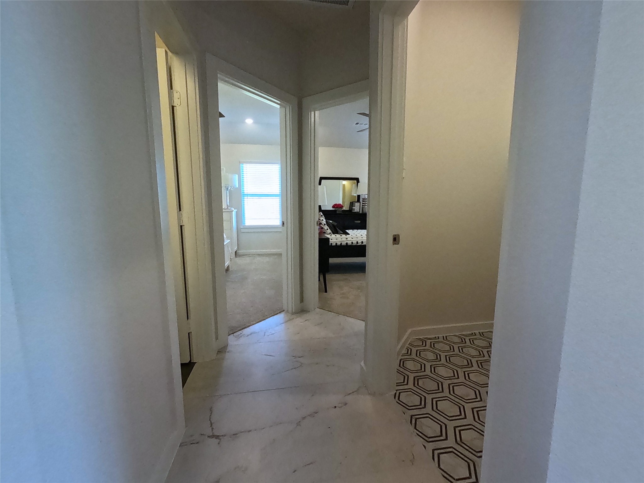 8323 Amber Summit Lane Angleton, TX 77515 - Photo 16 of 24 a view of hallway with livingroom and bedroom view