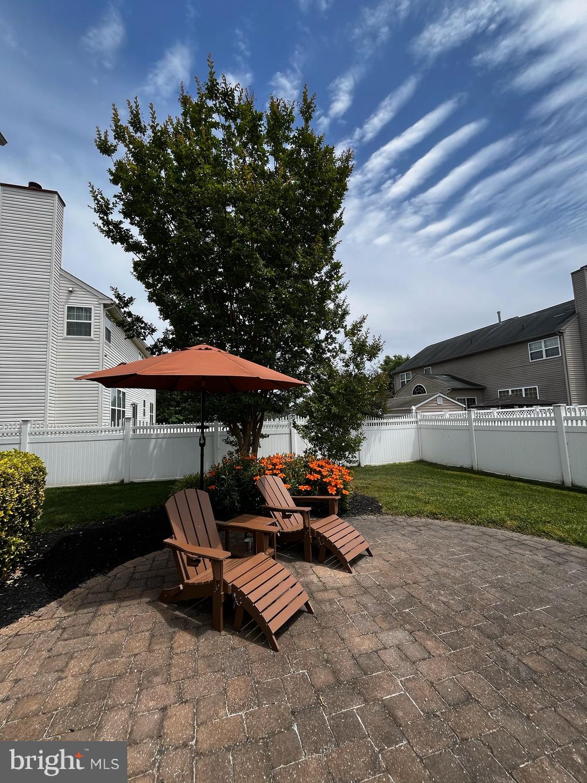 4 Midfield Street Sicklerville, NJ 08081 - Photo 36 of 40 a backyard of a house with barbeque oven table and chairs