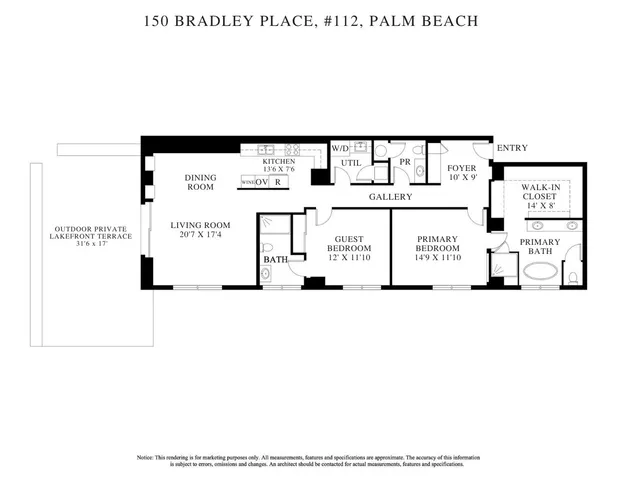 $6,950,000 | 150 Bradley Place, Unit 112, Palm Beach, FL 33480
