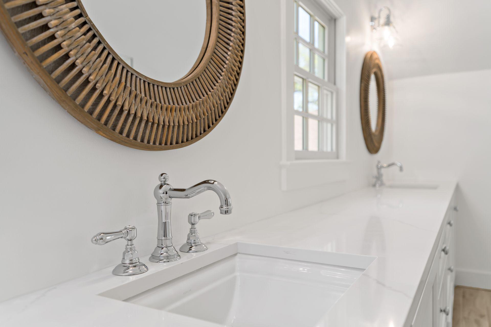129 Davenport Ridge Road Stamford, CT 06903 - Photo 20 of 43 a bathroom with a sink and a mirror