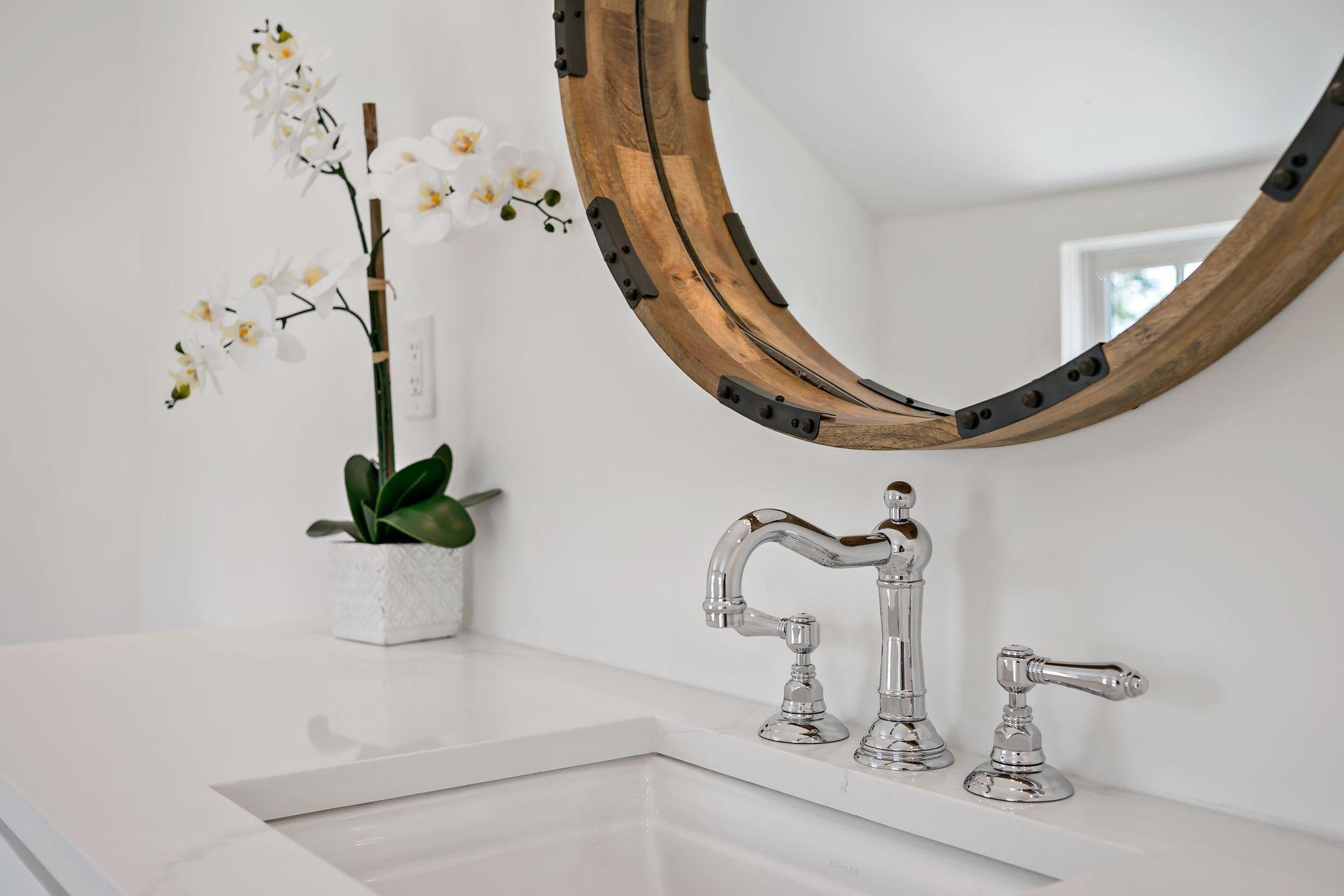 129 Davenport Ridge Road Stamford, CT 06903 - Photo 31 of 43 a bathroom with a tub shower and a mirror