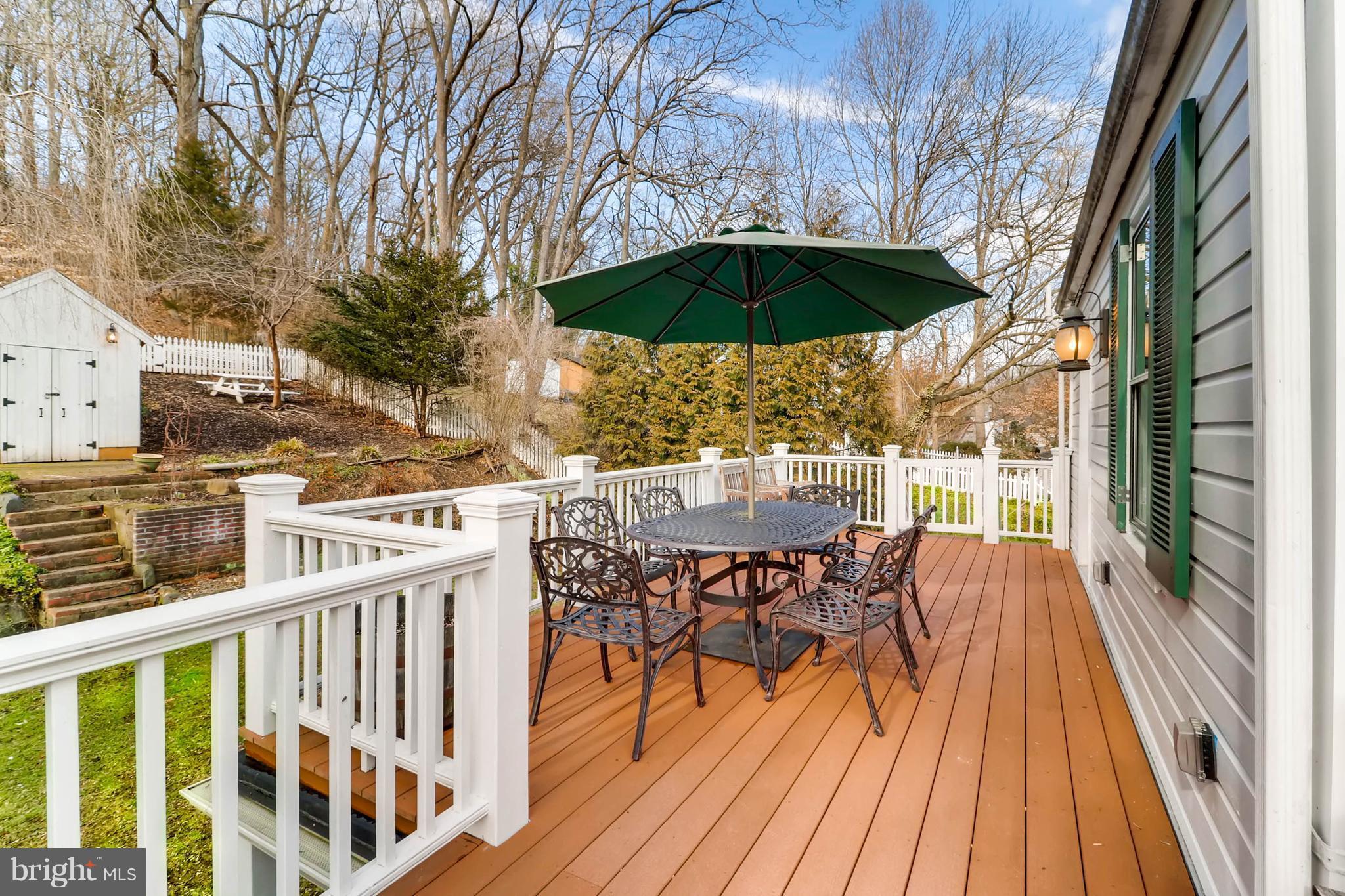 2326 Pickwick Road Baltimore, MD 21207 - Photo 27 of 30 a view of balcony with outdoor seating and wooden floor