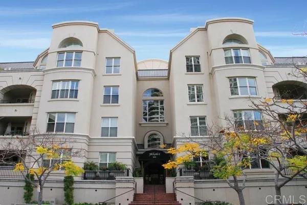 a front view of a multi story residential apartment building