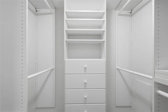 a view of walk in closet