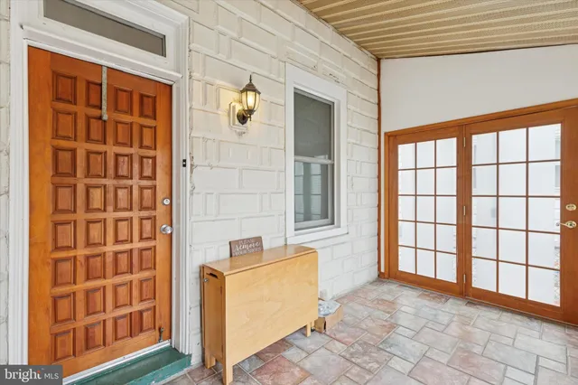 a view of front door of house