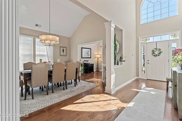 a view of a livingroom with furniture and window