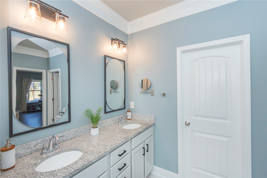 203 Graceview West Anderson, SC 29625 - Photo 27 of 50 This primary bathroom features a dual vanity, providing ample space and convenience for daily routines.