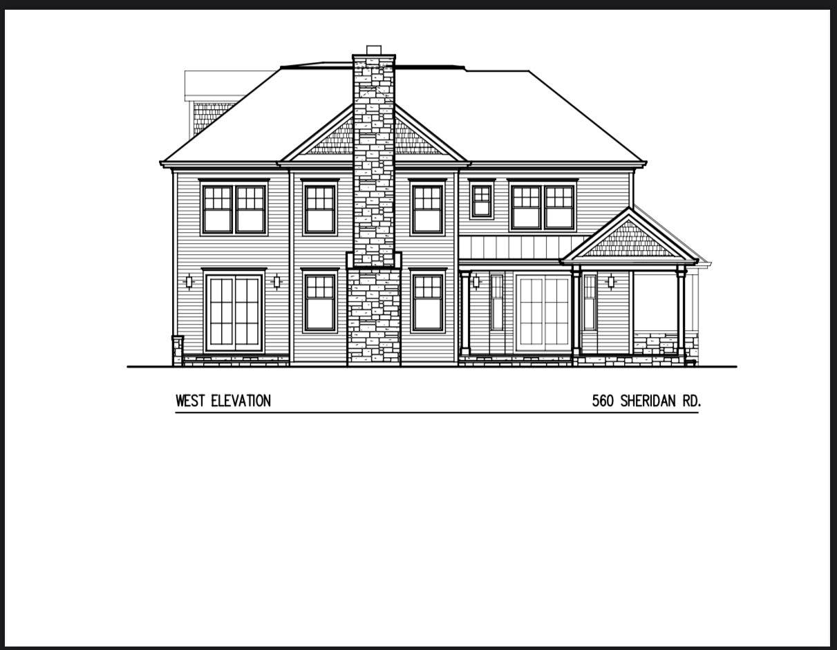 560 Sheridan Road Winnetka, IL 60093 - Photo 2 of 9 a black and white photo of a living room