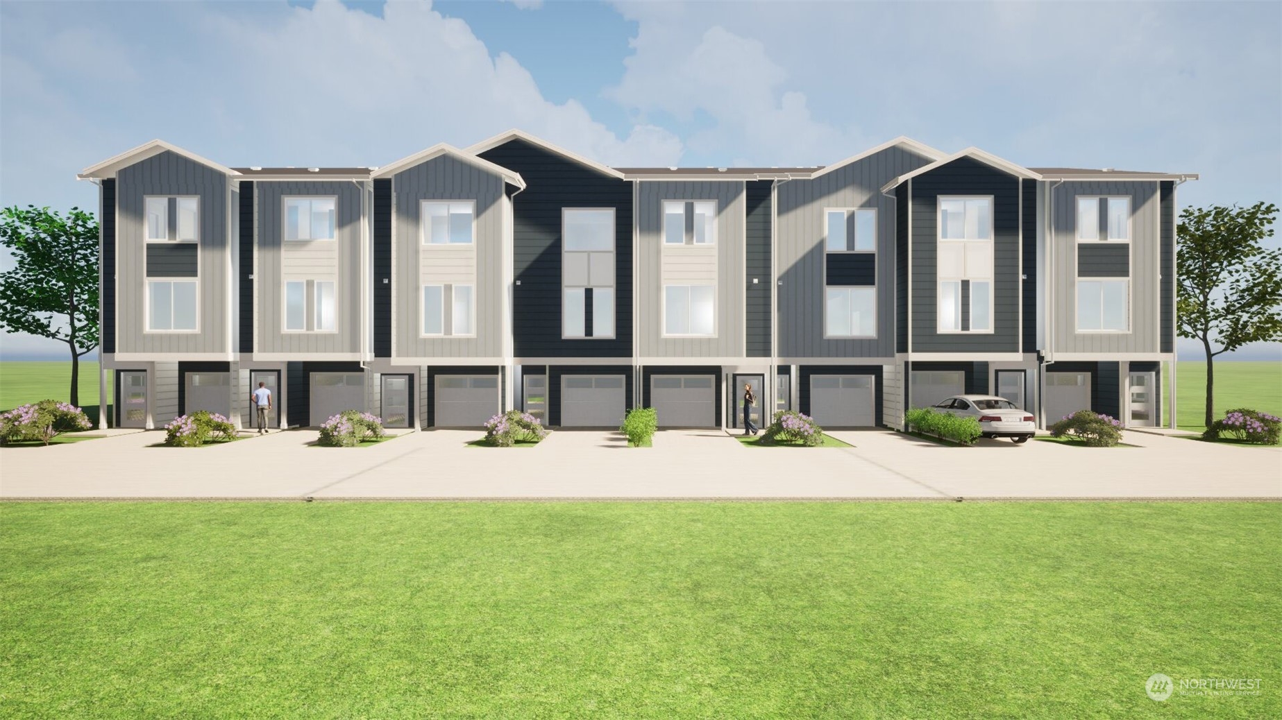 9616 19th Avenue Southeast, Unit E Everett, WA 98208 - Photo 1 of 17 a front view of a house with yard and parking