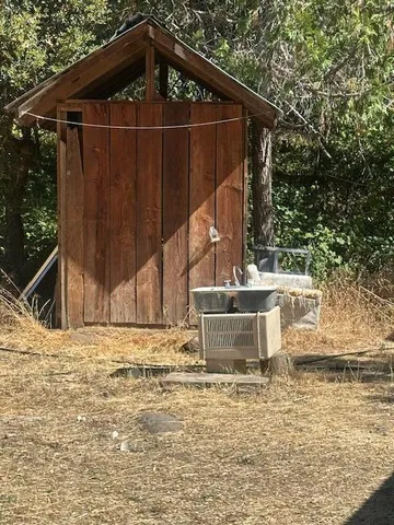 a backyard of a house