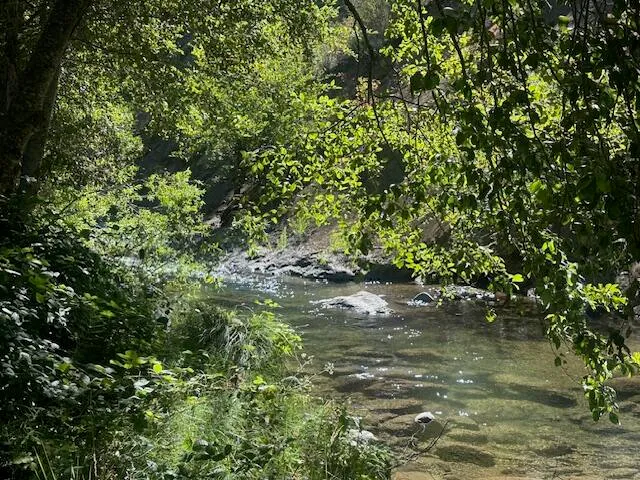 a view of a lake with outdoor space