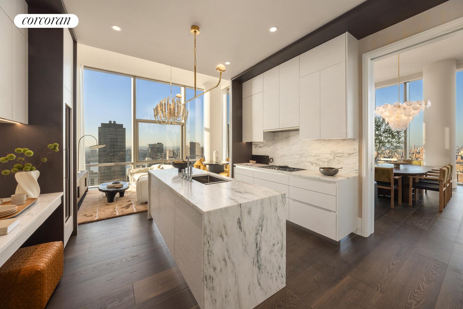 50 West 66th Street, Unit 41W Manhattan, NY 10023 - Photo 12 of 69 a kitchen with counter top space and a sink