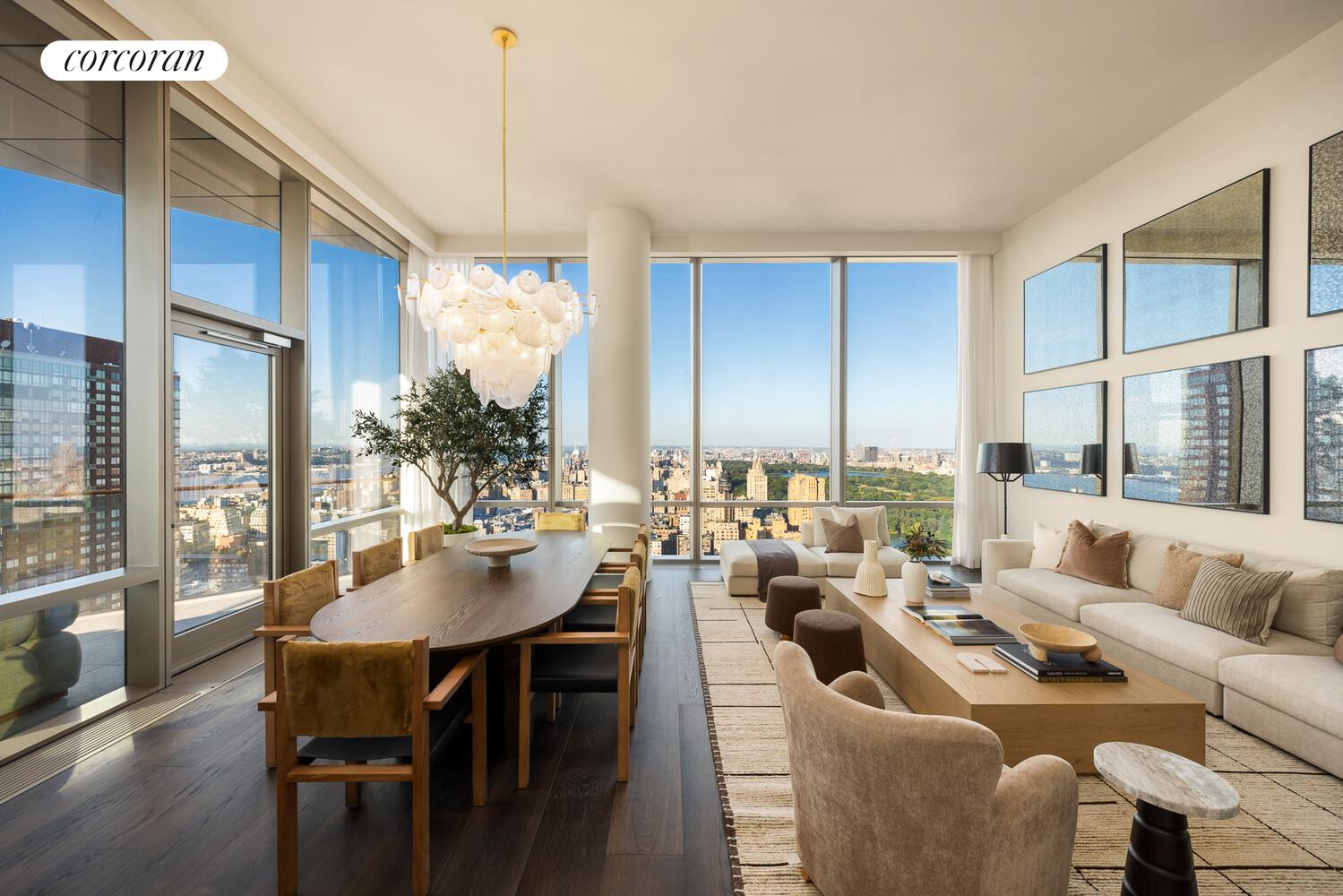 50 West 66th Street, Unit 41W Manhattan, NY 10023 - Photo 6 of 69 a view of a dining room with furniture window and outside view