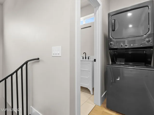 a view of a livingroom from a hallway