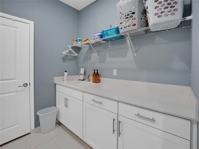 a view of a storage in a room