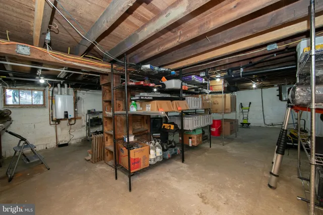 a view of storage and utility room