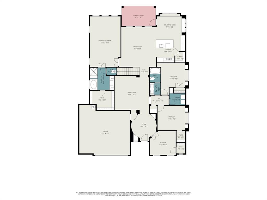 1107 Misty Ridge Drive Justin, TX 76247 - Photo 26 of 27 Main Floor Plan