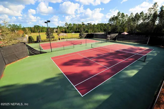an outdoor space with pool