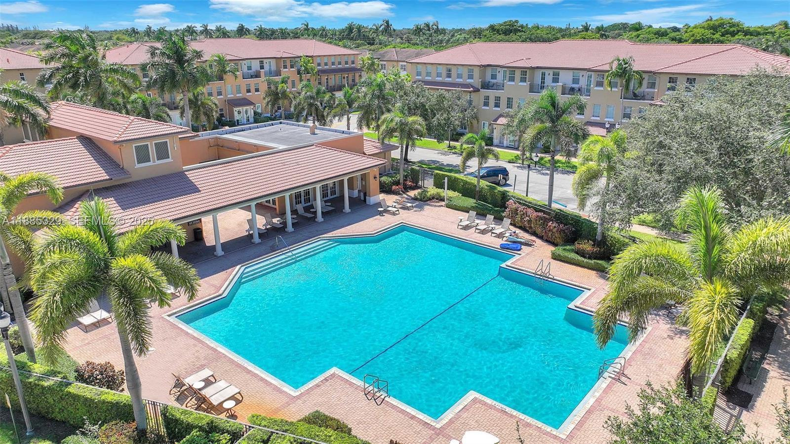 14634 Southwest 5th Street, Unit 15 Pembroke Pines, FL 33027 - Photo 41 of 56 an aerial view of a house with a garden and lake view