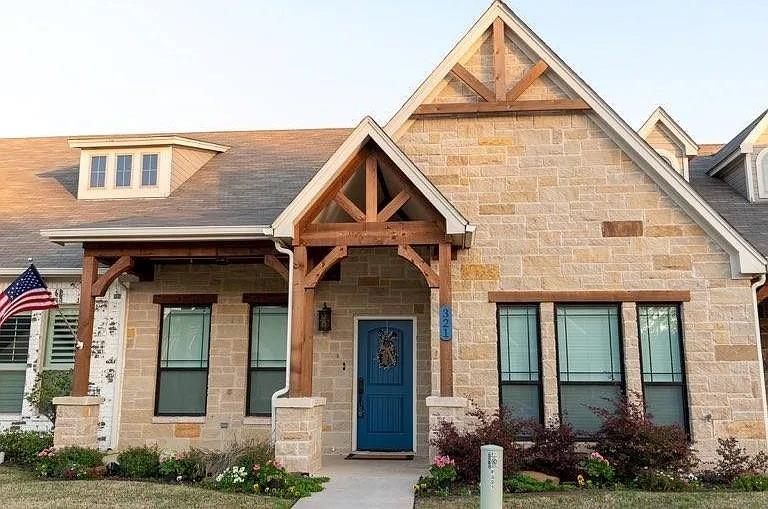 a front view of a house