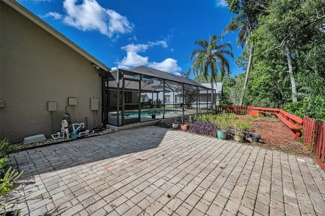 a view of a yard with a street