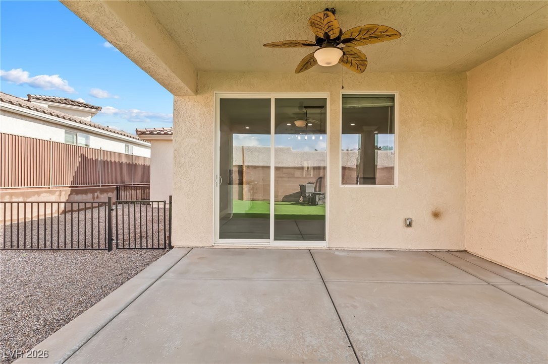 3807 Chapels Royal Street Laughlin, NV 89029 - Photo 43 of 62 View of patio featuring a ceiling fan