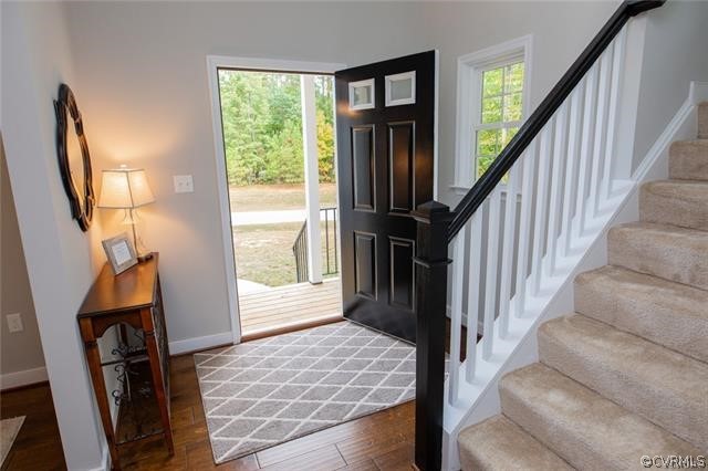 Lot 2 Corte Castle Road Chesterfield, VA 23838 - Photo 3 of 37 a view of an entryway with wooden floor and door
