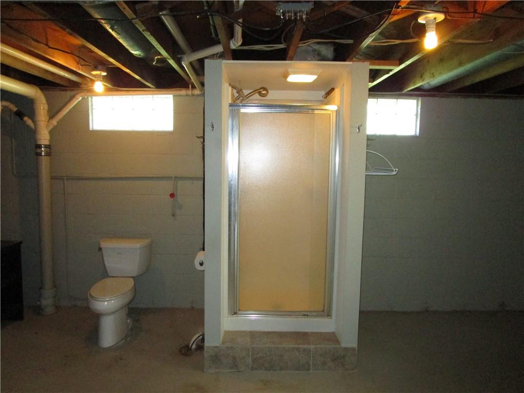 408 Indiana Avenue Farrell, PA 16121 - Photo 19 of 33 Shower and toilet in basement