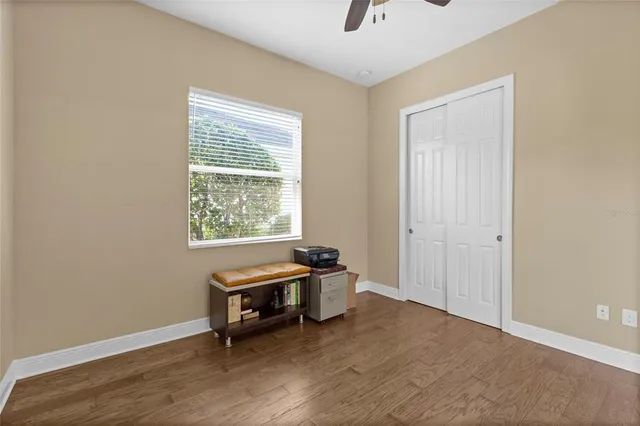 a room with furniture and a window