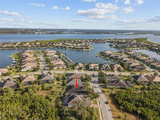 a view of a city and ocean view