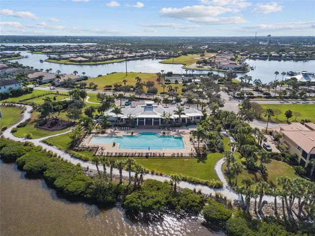 a view of a building with a bench