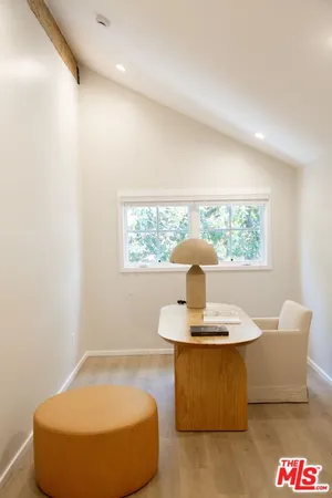 a dining room with a table and chair