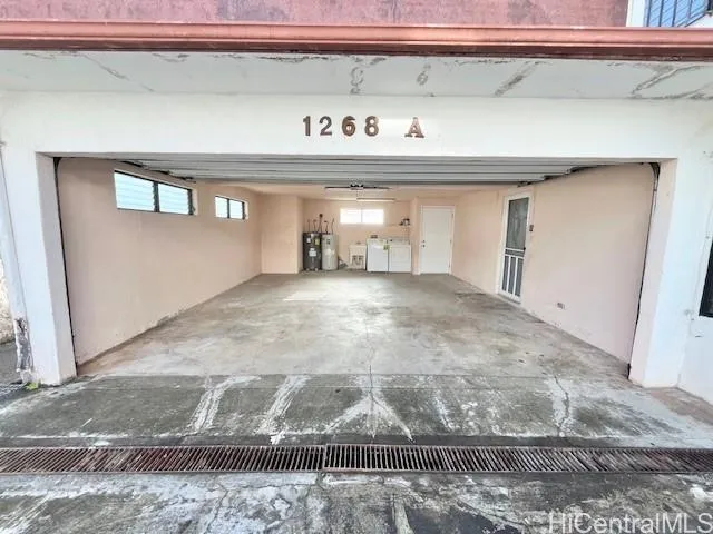 a view of a car garage
