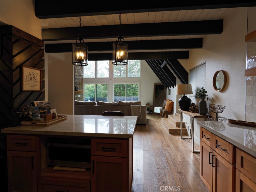 28596 North Bay Road Lake Arrowhead, CA 92352 - Photo 26 of 69 a kitchen with sink and cabinets