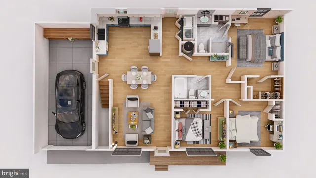 walk in closet with rug