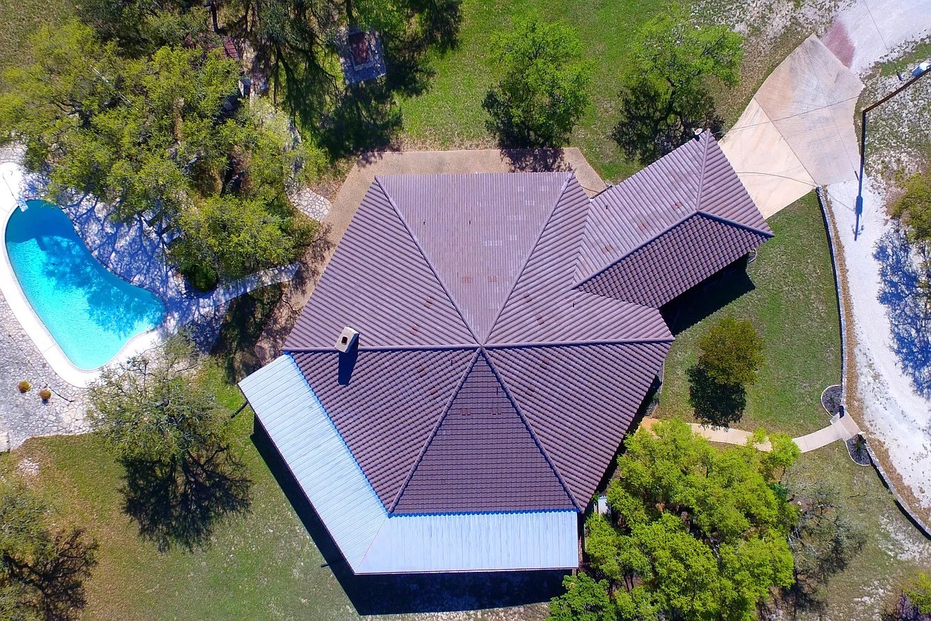 9763 Ranch Road 1623 Blanco, TX 78606 - Photo 5 of 40 an aerial view of house with yard