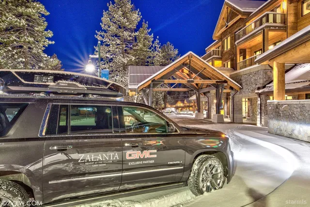 a view of a car park in front of building