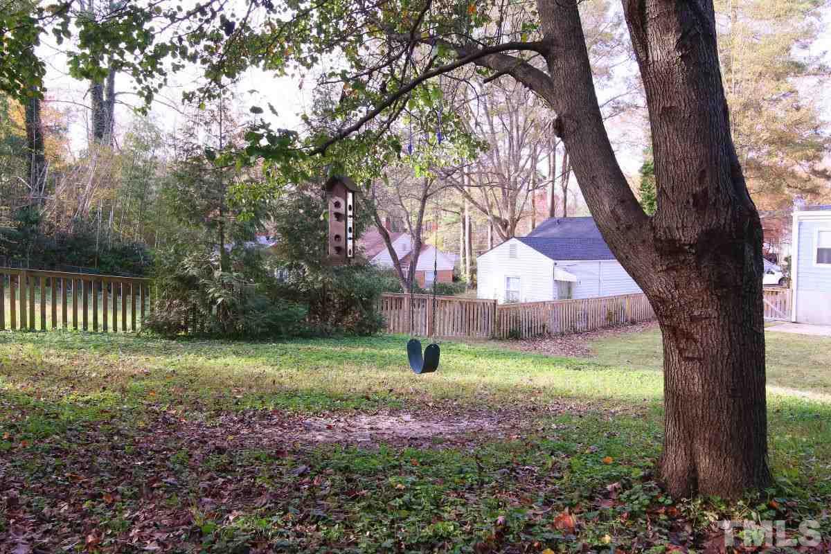 3007 Mayview Road Raleigh, NC 27607 - Photo 22 of 25 a backyard of a house with lots of green space