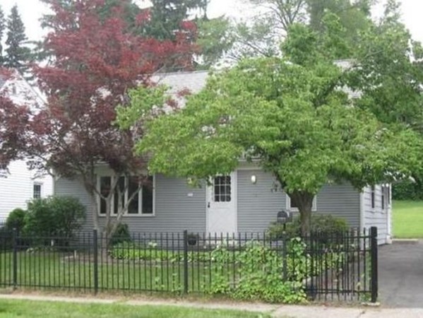 53 Clement Street Springfield, MA 01118 - Photo 1 of 18 a front view of a house with a garden and plants