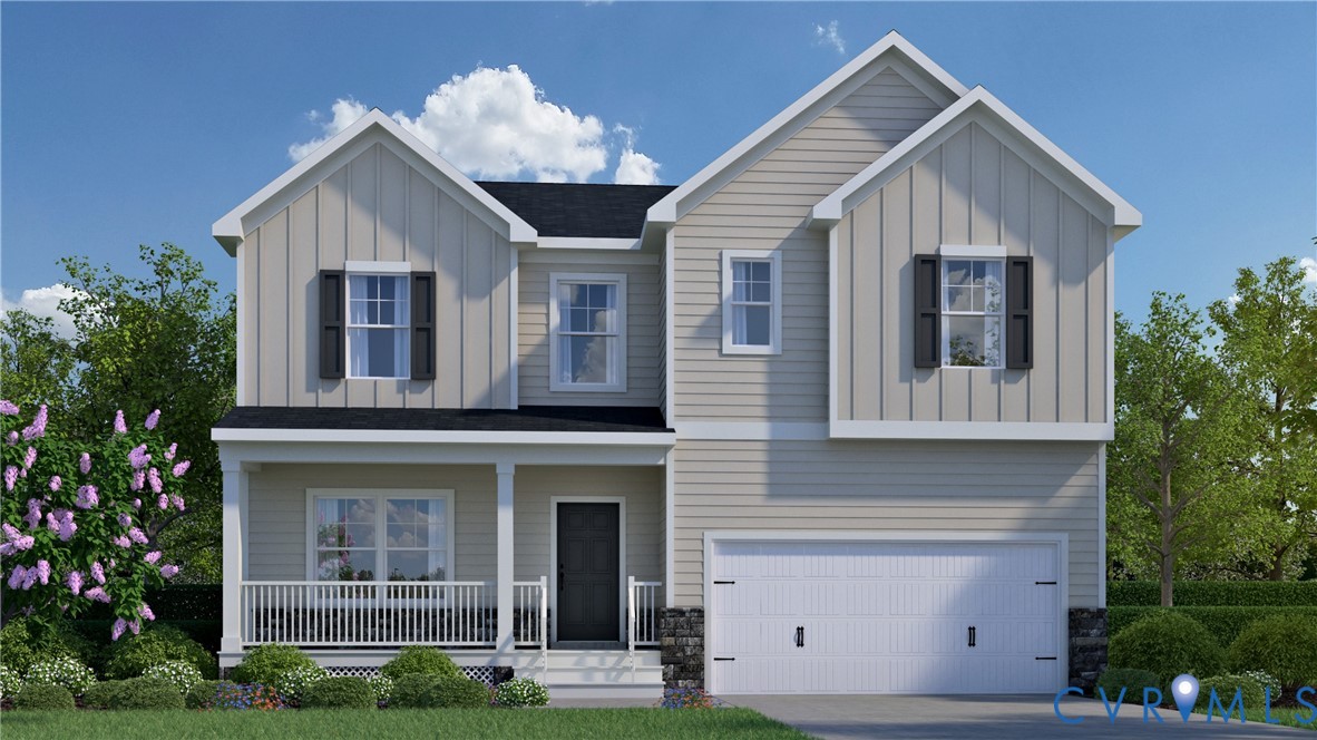 a view of a yard in front of house