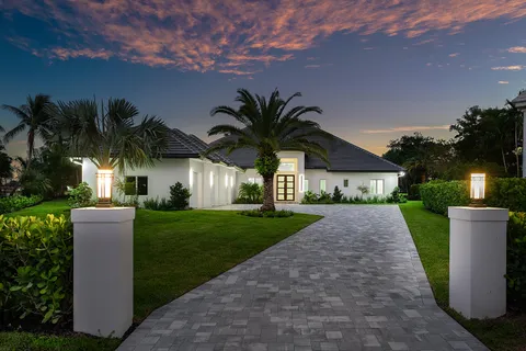 a house view with a garden space