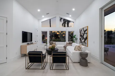 a bed room with a bed and a couch