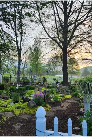 a view of a balcony with lake view