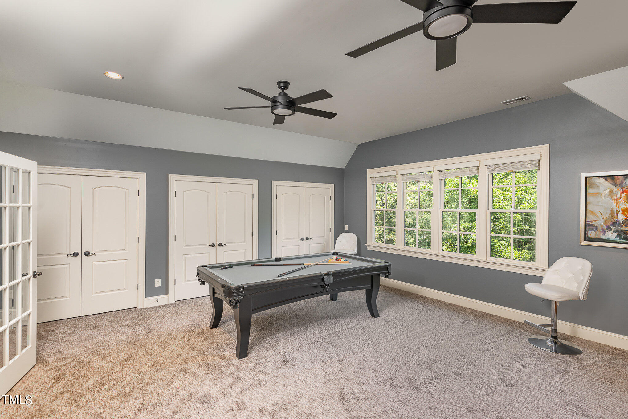 2908 Claremont Road Raleigh, NC 27608 - Photo 31 of 46 a living room with pool table furniture and a window