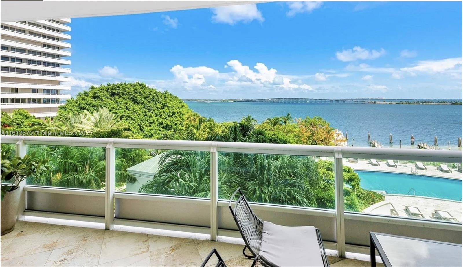 1643 Brickell Avenue, Unit 704 Miami, FL 33129 - Photo 3 of 36 a view of a balcony with lake view and mountain view