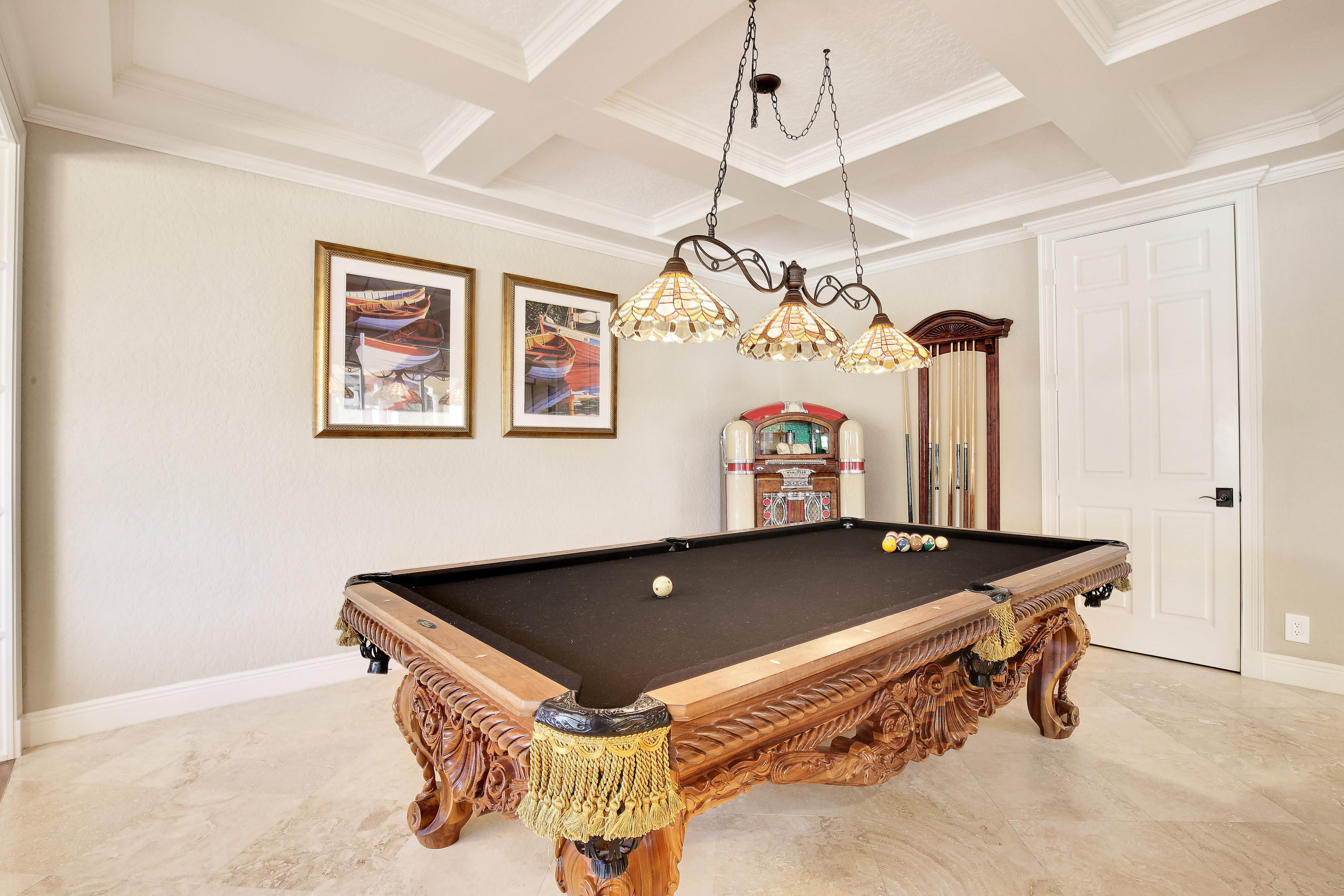 311 Center Street Jupiter, FL 33458 - Photo 17 of 30 Pool Table Room Opens Up To Family Room